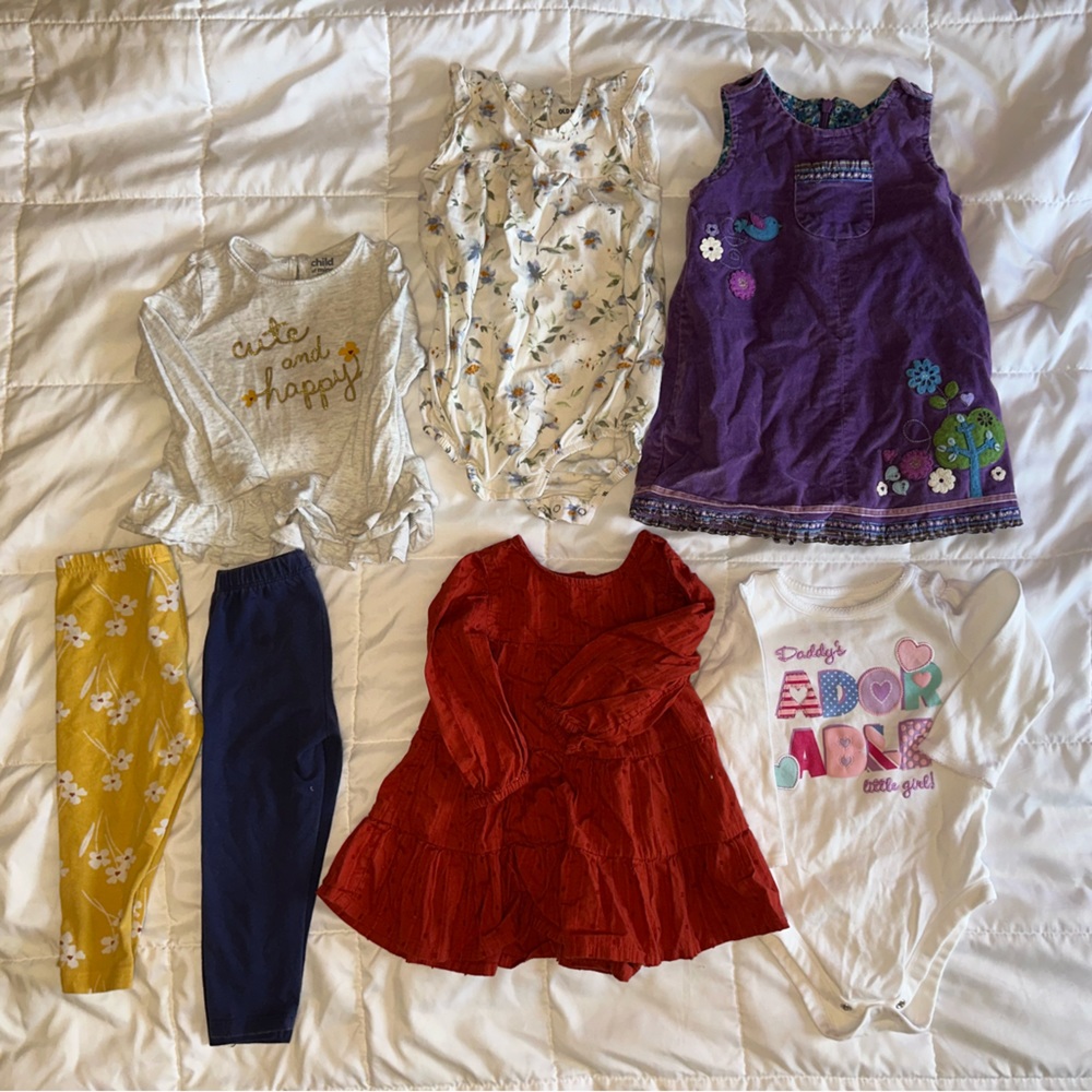 18 Month Baby Toddler Girl Summer Spring Clothes Lot Bundle Carters Old Navy